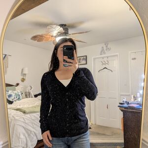 Women's Navy Cardigan Sweater
